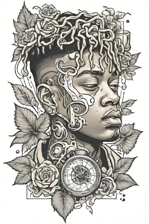 juice wrld 999  tattoo design idea