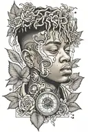 juice wrld 999  tattoo design idea