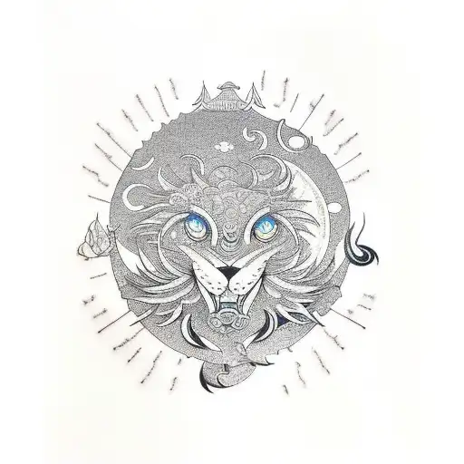 Moon tattoo design idea