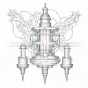 tesla coil tattoo design idea