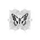 dangerous, toxic, beautiful butterfly  tattoo design idea