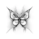 dangerous, toxic, beautiful butterfly  tattoo design idea