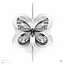 dangerous, toxic, beautiful butterfly  tattoo design idea