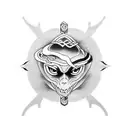 Itachi, raven, sharingan, snake, Nordic  tattoo design idea