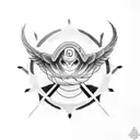 Itachi, raven, sharingan, snake, Nordic  tattoo design idea