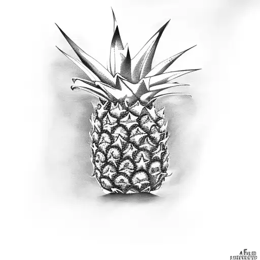 Pineapple tattoo design idea