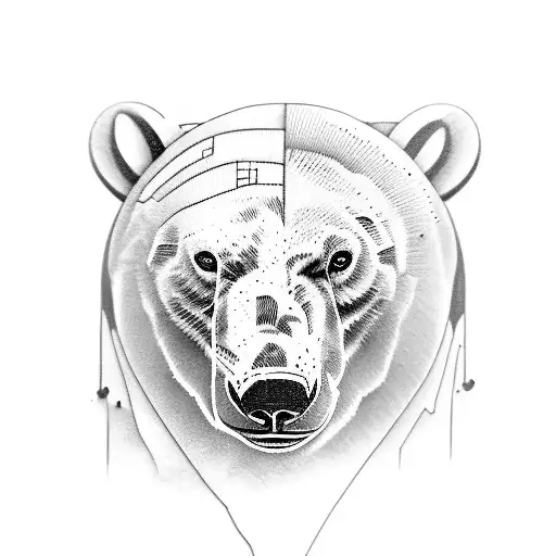 polar bear tattoo design idea