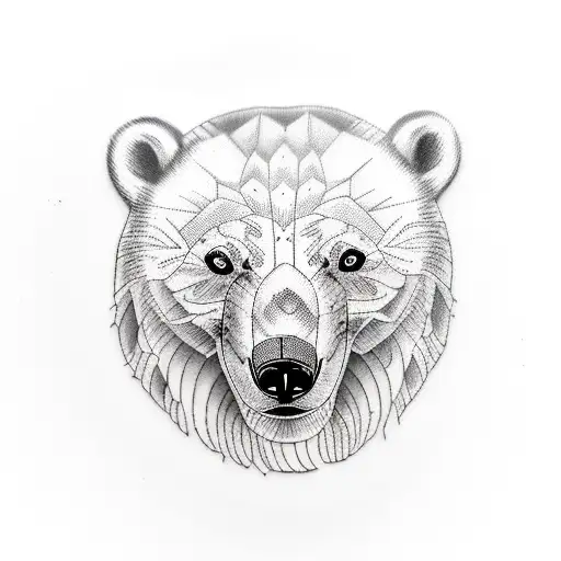 polar bear tattoo design idea