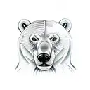 polar bear tattoo design idea
