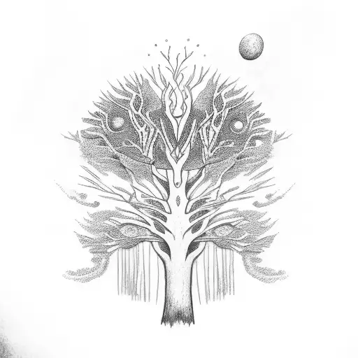 scoliosis tree tattoo design idea