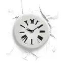 A clock that is melting with the phrase "time waits for no one" tattoo design idea