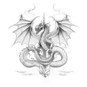 Dragon from avatar tattoo design idea