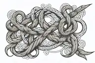 square knot with Pfaddinder script tattoo design idea