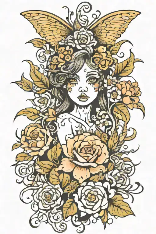 griwing flowers in the darkest part of oneself  tattoo design idea