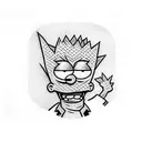 bart simpson tattoo design idea