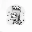 bart simpson tattoo design idea