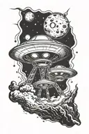 ufo tattoo design idea