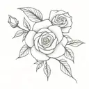 rose jasmine vine tattoo design idea