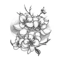 orange blossom  tattoo design idea