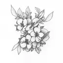 orange blossom  tattoo design idea