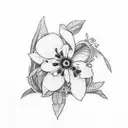 orange blossom  tattoo design idea