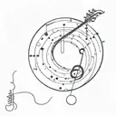 Combine elements of drawing and music in a minimalist tattoo design, showcasing the beauty of both art forms tattoo design idea