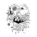 gravity point tattoo design idea