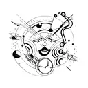 gravity point tattoo design idea