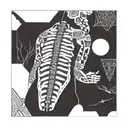 Incorporate Inca symbols into a blackwork tattoo of a spine, representing the importance of spinal health in osteopathy tattoo design idea