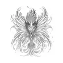 masculine phoenix with time tattoo tattoo design idea