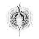 realistic heart set on fire tattoo design idea