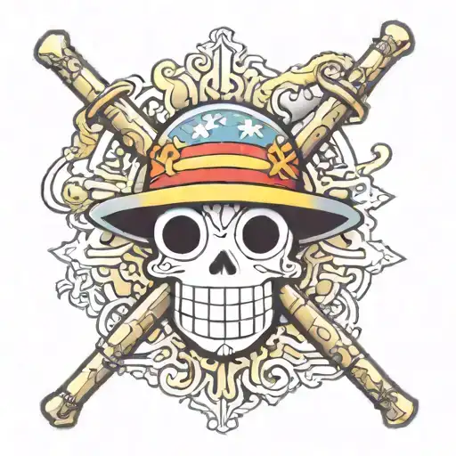 one piece anime tattoo design idea