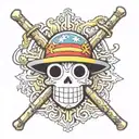 one piece anime tattoo design idea