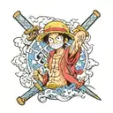 one piece anime tattoo design idea