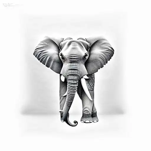 Elephant tattoo design idea