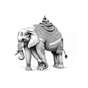 Elephant tattoo design idea