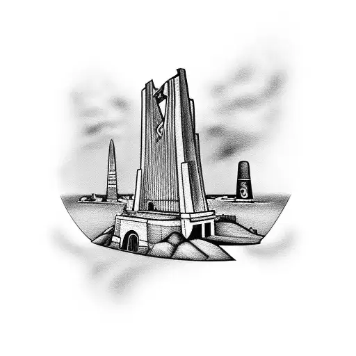 Incorporate iconic landmarks of Uruguay into a soccer-themed tattoo tattoo design idea