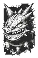 gengar pokemon dark tattoo design idea