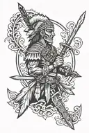 Seminole spear tattoo design idea