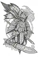 Seminole spear tattoo design idea