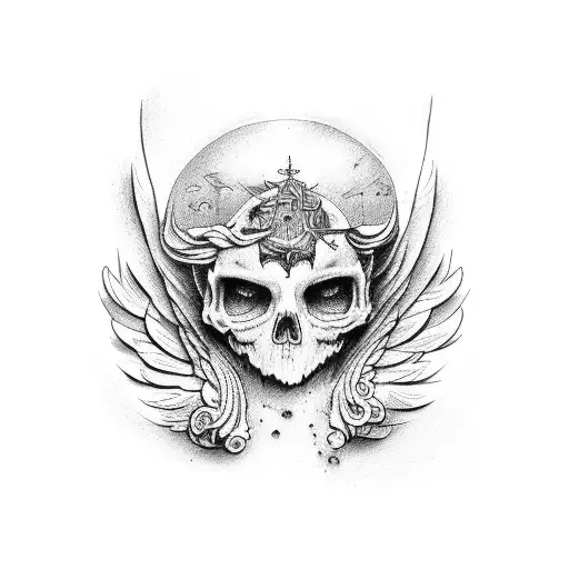 angel's death tattoo design idea