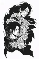 Itachi and Sasuke Uchiha tattoo design idea