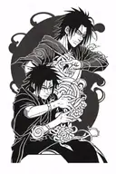 Itachi and Sasuke Uchiha tattoo design idea