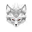 kitsune mask  tattoo design idea