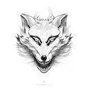 kitsune mask  tattoo design idea