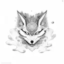 kitsune mask  tattoo design idea