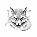 kitsune mask  tattoo design idea