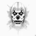 killer clown tattoo design idea