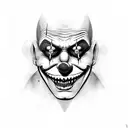 killer clown tattoo design idea