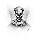 killer clown tattoo design idea